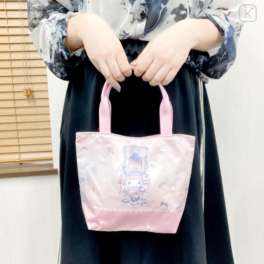 Japan Sanrio Mini Tote Bag - My Melody : Dolly Mix Pearl Pink - 4