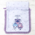 Japan Sanrio Frill Drawstring Pouch - Little Twin Stars : Dolly Mix Pearl - 3