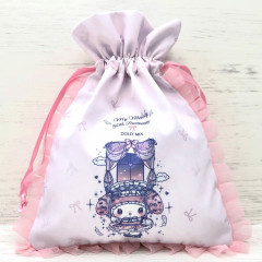 Japan Sanrio Frill Drawstring Pouch - My Melody : Dolly Mix Pearl