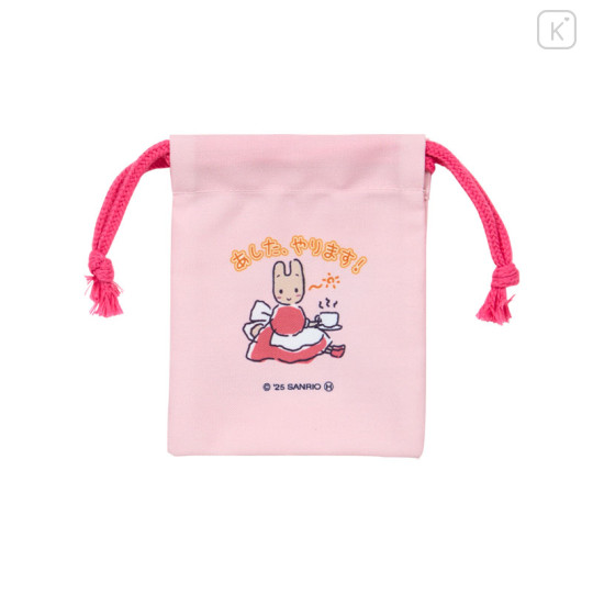 Japan Sanrio Mini Drawstring Bag - Marron Cream : Can't Do It - 2
