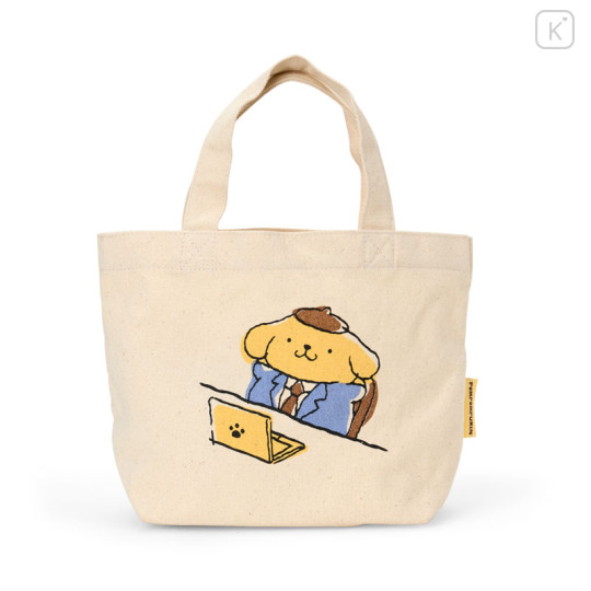 Japan Sanrio Mini Tote Bag - Pompompurin : Can't Do It - 1