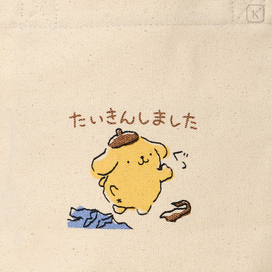 Japan Sanrio Mini Tote Bag - Pompompurin : Can't Do It - 5