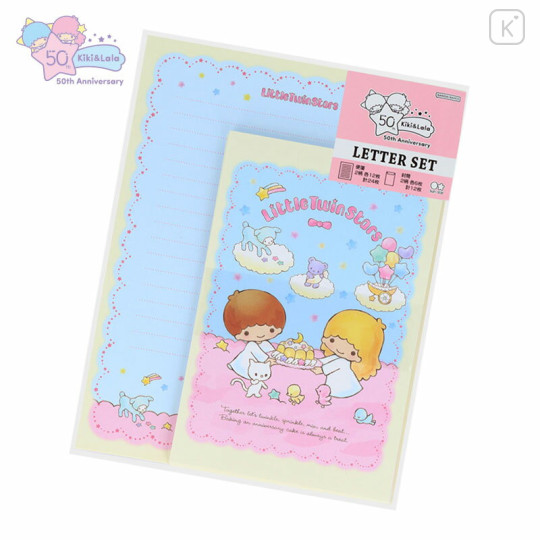 Japan Sanrio Letter Envelope Set - Little Twin Stars : 50th Anniversary Afternoon Tea - 1