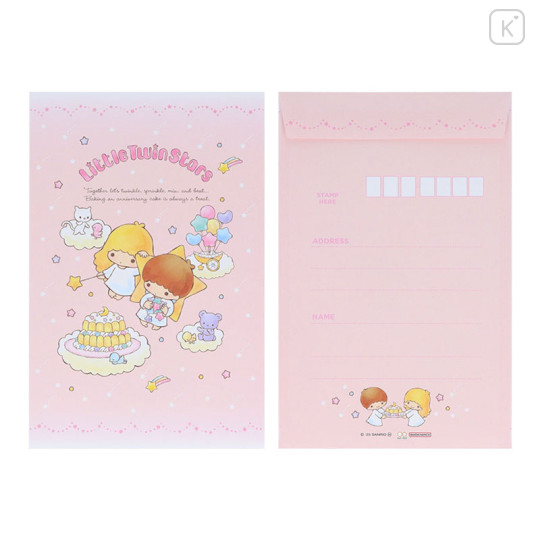 Japan Sanrio Letter Envelope Set - Little Twin Stars : 50th Anniversary Afternoon Tea - 3