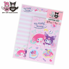 Japan Sanrio Letter Writing Set - My Melody 50th & Kuromi 20th Anniversary Party