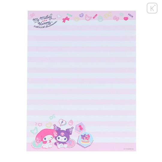 Japan Sanrio Letter Writing Set - My Melody 50th & Kuromi 20th Anniversary Party - 4