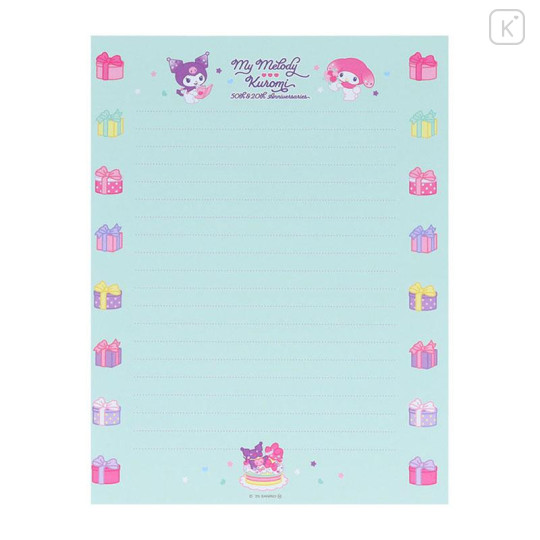 Japan Sanrio Letter Writing Set - My Melody 50th & Kuromi 20th Anniversary Party - 5