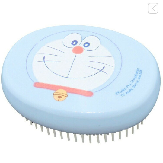 Japan Doraemon Mini Hair Brush - Doraemon : Face - 1