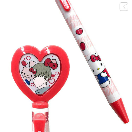 Japan Sanrio Ballpoint Pen - Hello Kitty : Heart Shaped Photo Frame Enjoy Idol - 2