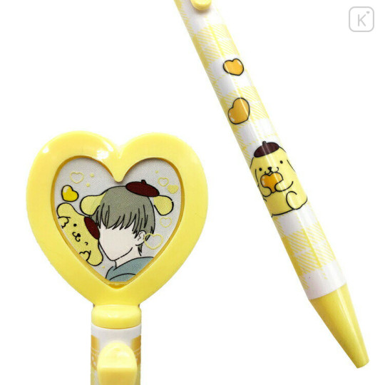 Japan Sanrio Ballpoint Pen - Pompompurin : Heart Shaped Photo Frame Enjoy Idol - 2
