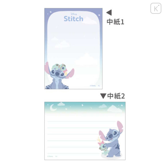 Japan Disney Mini Notepad - Stitch : Blue Night Sky - 2