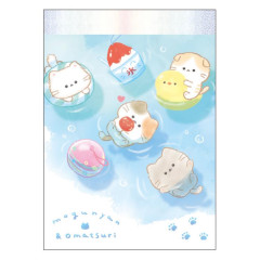 Japan Mogunyan Mini Notepad - Cat Summer Pool Party