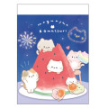 Japan Mognyan Mini Notepad - Cat Summer Firework Watermelon - 1