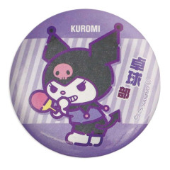 Japan Sanrio Can Badge Pin - Kuromi : After School Activities Table Tennis Club