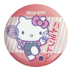 Japan Sanrio Can Badge Pin - Hello Kitty : After School Activities Badminton Club