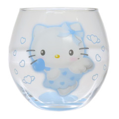 Japan Sanrio Swinging Glass Tumbler - Hello Kitty : Angel Blue