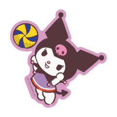 Japan Sanrio Big Sticker - Kuromi : After School Activities Volleyball Club