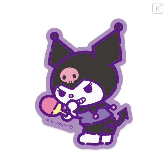 Japan Sanrio Big Sticker - Kuromi : After School Activities Table Tennis Club - 1