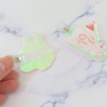 Japan San-X Aurora Acrylic Hair Clip - Sugarcocomuu : Strawberry Cake - 2