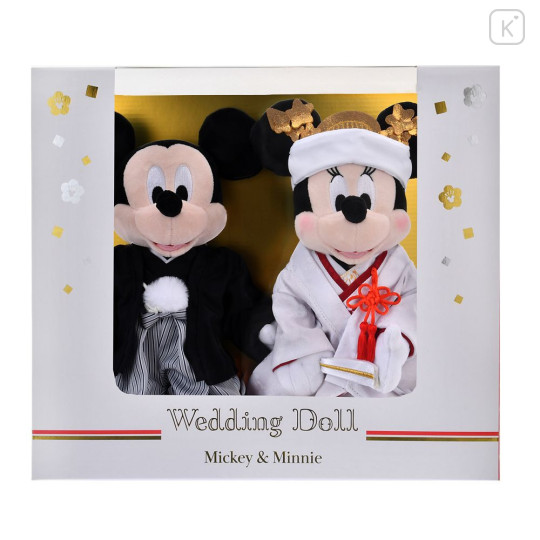 Japan Disney Store Plush Wedding Doll Set - Mickey & Minnie : Japanese - 1
