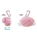 Japan Sanrio Face-shaped Pouch with Carabiner - My Melody : Angel - 2