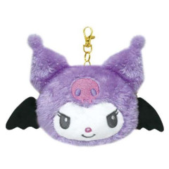 Japan Sanrio Fluffy Pass Case Card Holder - Kuromi : Devil