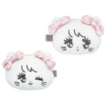 Japan Mikko Illustrations Mascot Hair Clip Set - Mousse Ribbon - 1