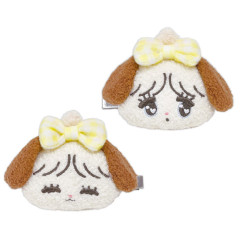 Japan Mikko Illustrations Plush Hair Clip Set - Souffle Ribbon