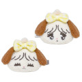 Japan Mikko Illustrations Plush Hair Clip Set - Souffle Ribbon - 1