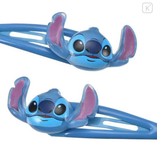 Japan Disney Store Mascot Hair Clip Set - Stitch : Face 3D - 4