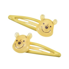 Japan Disney Store Mascot Hair Clip Set - Pooh : Face 3D