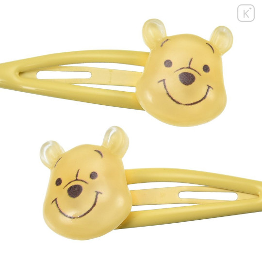 Japan Disney Store Mascot Hair Clip Set - Pooh : Face 3D - 4