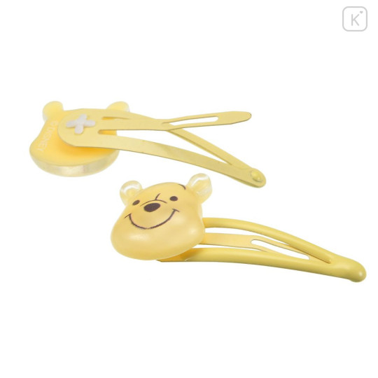 Japan Disney Store Mascot Hair Clip Set - Pooh : Face 3D - 5