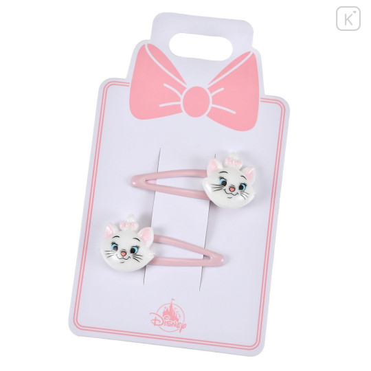 Japan Disney Store Mascot Hair Clip Set - Marie : Face 3D - 2