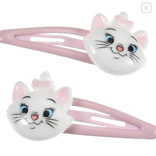 Japan Disney Store Mascot Hair Clip Set - Marie : Face 3D - 4