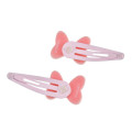 Japan Disney Store Mascot Hair Clip Set - Minnie : Ribbin Pink 3D - 3