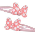 Japan Disney Store Mascot Hair Clip Set - Minnie : Ribbin Pink 3D - 4