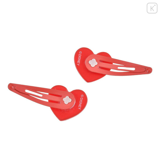 Japan Disney Store Mascot Hair Clip Set - Minnie : Heart Red - 3