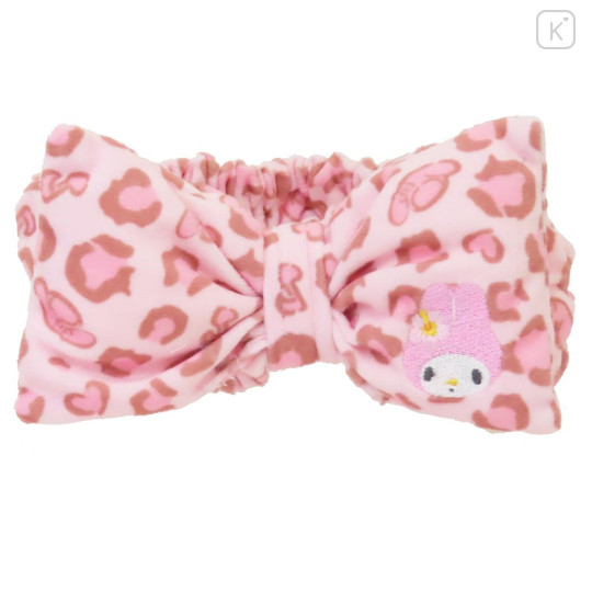 Japan Sanrio Hair Band with Ribbon - My Melody : Leopard Y2K - 1