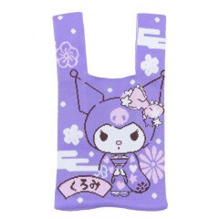 Japan Sanrio Jacquard Woven Mini Tote Bag - Kuromi : Kimono