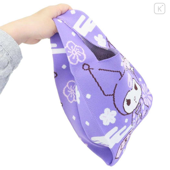 Japan Sanrio Jacquard Woven Mini Tote Bag - Kuromi : Kimono - 2