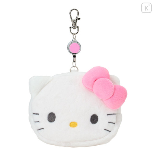 Japan Sanrio Original Face-shaped Pass Case & Pouch - Hello Kitty - 1