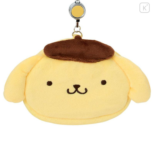 Japan Sanrio Original Face-shaped Pass Case & Pouch - Pompompurin - 4