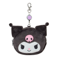 Japan Sanrio Original Face-shaped Pass Case & Pouch - Kuromi