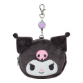 Japan Sanrio Original Face-shaped Pass Case & Pouch - Kuromi - 1