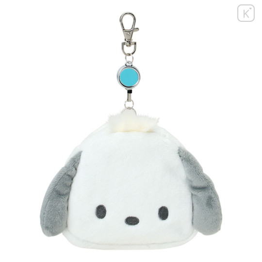 Japan Sanrio Original Face-shaped Pass Case & Pouch - Pochacco - 1