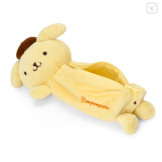 Japan Sanrio Original Plush Pencil Case - Pompompurin - 3