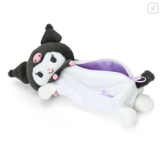 Japan Sanrio Original Plush Pencil Case - Kuromi - 3