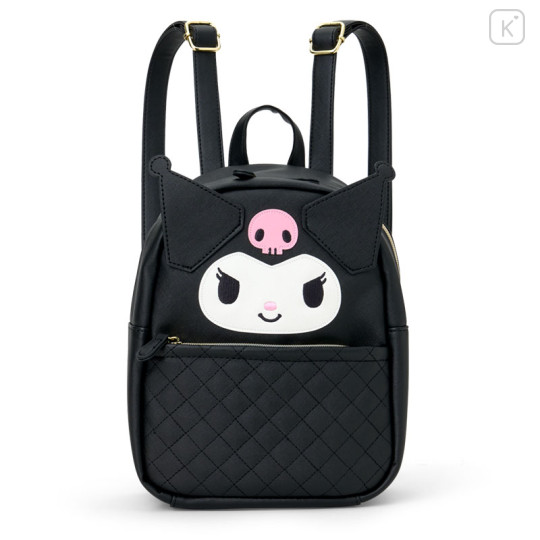 Japan Sanrio Original Face-shaped Backpack - Kuromi - 1