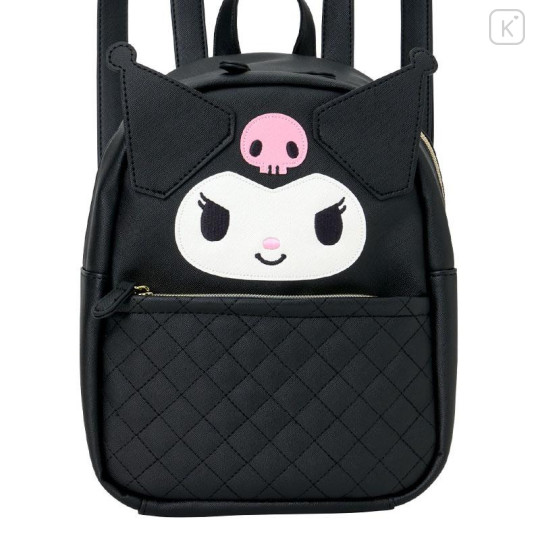 Japan Sanrio Original Face-shaped Backpack - Kuromi - 4